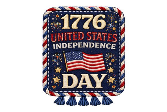 1776 Independence Day Embroidery Patch