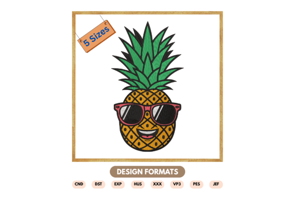 Cool Pineapple Embroidery Design