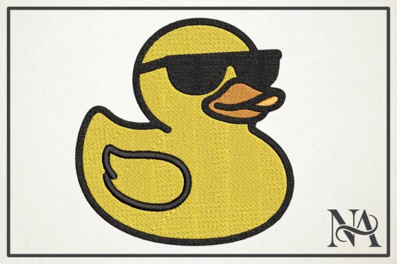 Cool Rubber Duck Embroidery Design