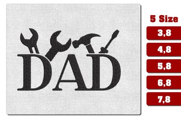 Dad Tools Handyman Machine Embroidery