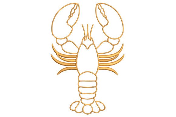 Funny Claw Fish Embroidery Design