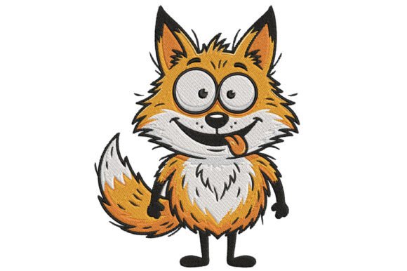 Funny Fox Embroidery Design