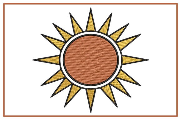 Summer Boho Sunburst Embroidery Design